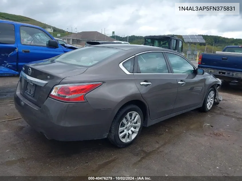 2015 Nissan Altima 2.5/2.5 S/2.5 Sl/2.5 Sv VIN: 1N4AL3AP5FN375831 Lot: 40476279