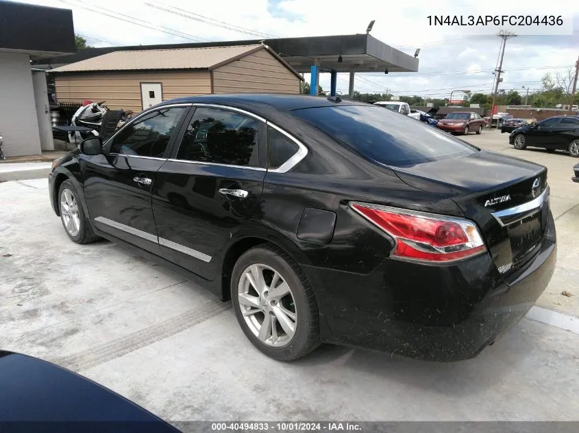 2015 Nissan Altima 2.5 Sv VIN: 1N4AL3AP6FC204436 Lot: 40494833