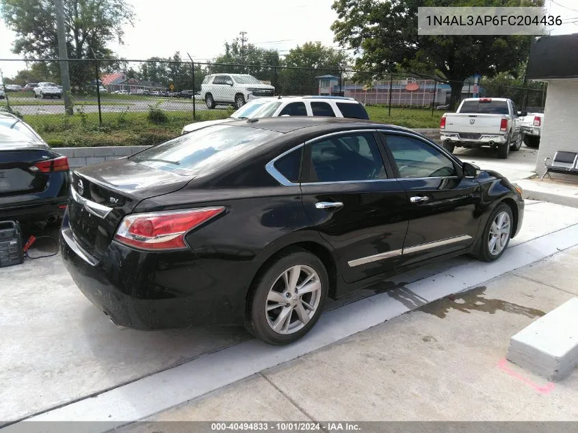 2015 Nissan Altima 2.5 Sv VIN: 1N4AL3AP6FC204436 Lot: 40494833