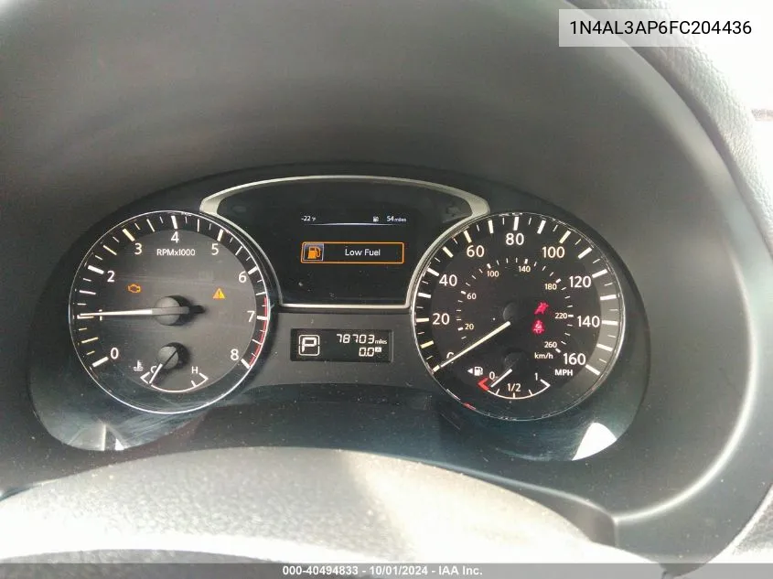 1N4AL3AP6FC204436 2015 Nissan Altima 2.5 Sv