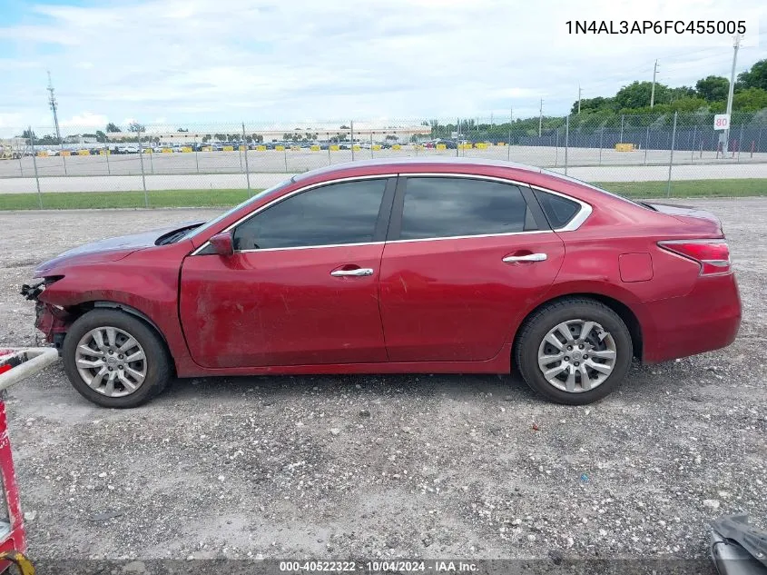 2015 Nissan Altima 2.5/2.5 S/2.5 Sl/2.5 Sv VIN: 1N4AL3AP6FC455005 Lot: 40522322