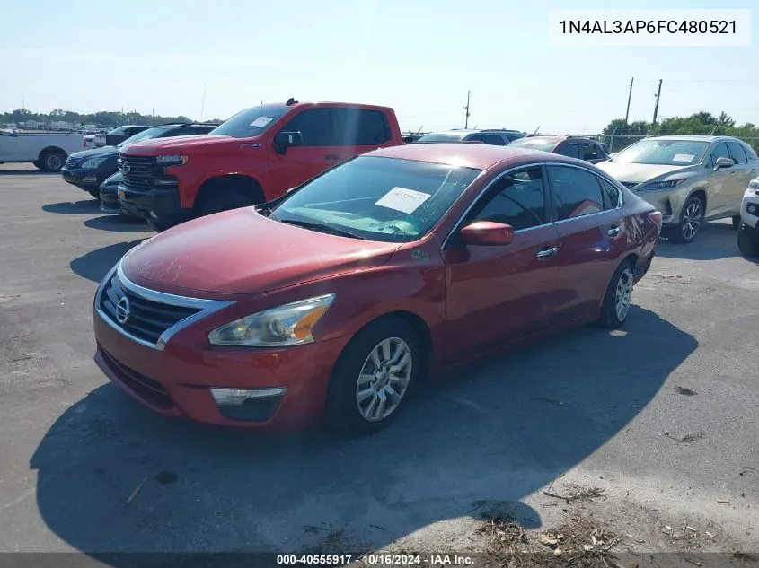 2015 Nissan Altima 2.5/2.5 S/2.5 Sl/2.5 Sv VIN: 1N4AL3AP6FC480521 Lot: 40555917