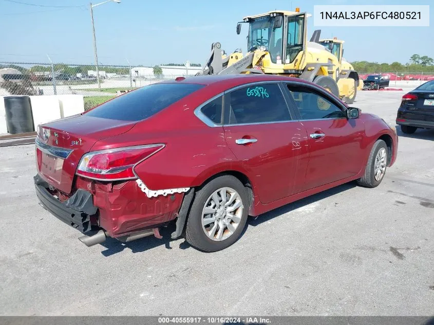 2015 Nissan Altima 2.5/2.5 S/2.5 Sl/2.5 Sv VIN: 1N4AL3AP6FC480521 Lot: 40555917