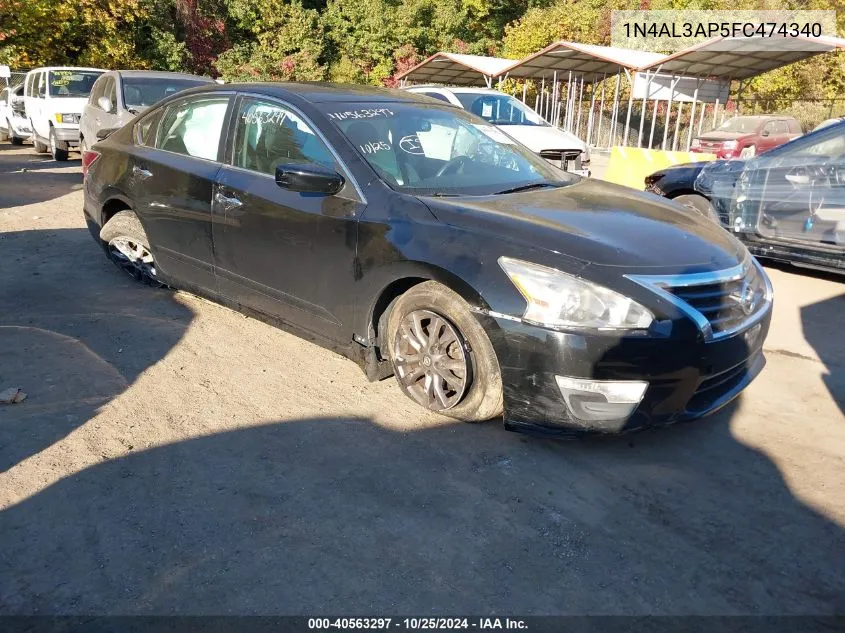 2015 Nissan Altima 2.5 S VIN: 1N4AL3AP5FC474340 Lot: 40563297