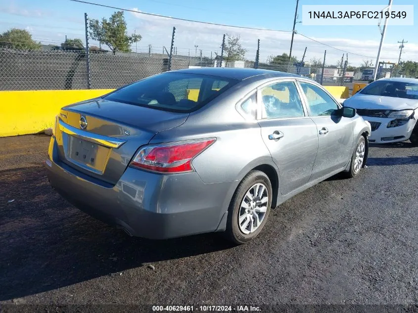 2015 Nissan Altima 2.5 S VIN: 1N4AL3AP6FC219549 Lot: 40629461