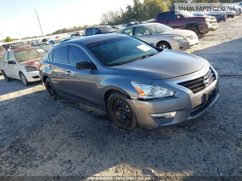 2015 Nissan Altima 2.5 S VIN: 1N4AL3AP2FC232766 Lot: 40638505