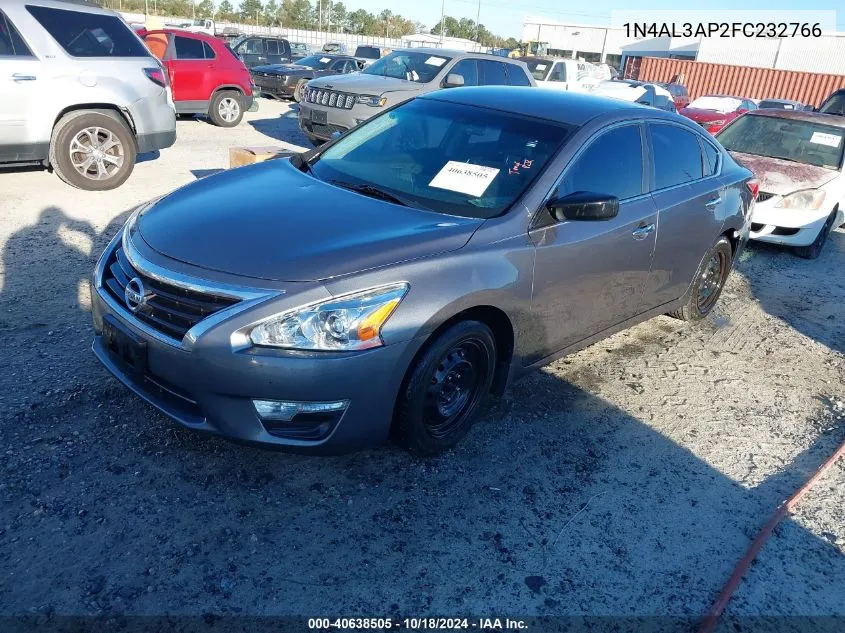 2015 Nissan Altima 2.5 S VIN: 1N4AL3AP2FC232766 Lot: 40638505