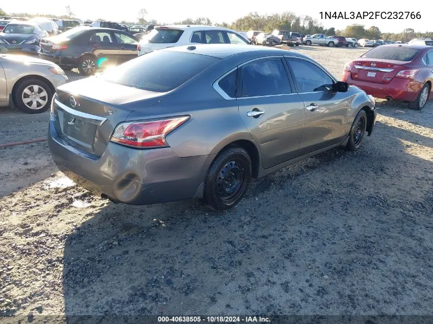 2015 Nissan Altima 2.5 S VIN: 1N4AL3AP2FC232766 Lot: 40638505