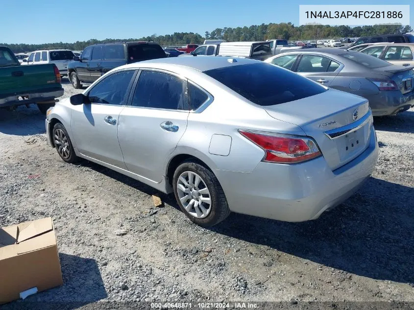 2015 Nissan Altima 2.5/2.5 S/2.5 Sl/2.5 Sv VIN: 1N4AL3AP4FC281886 Lot: 40648871