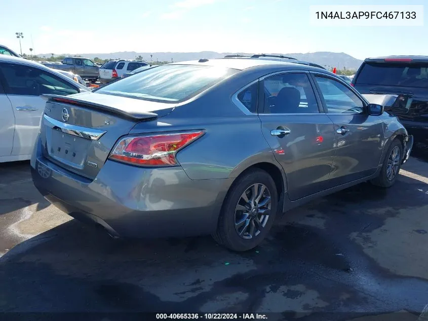 2015 Nissan Altima 2.5 S VIN: 1N4AL3AP9FC467133 Lot: 40665336