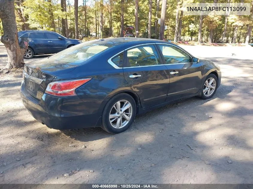 2015 Nissan Altima 2.5 Sv VIN: 1N4AL3AP8FC113099 Lot: 40665998