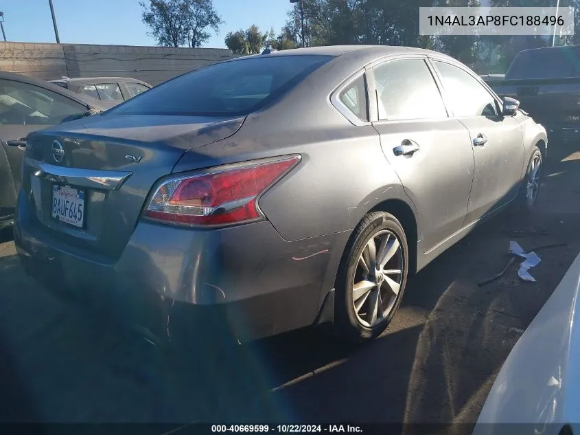 2015 Nissan Altima 2.5 Sv VIN: 1N4AL3AP8FC188496 Lot: 40669599