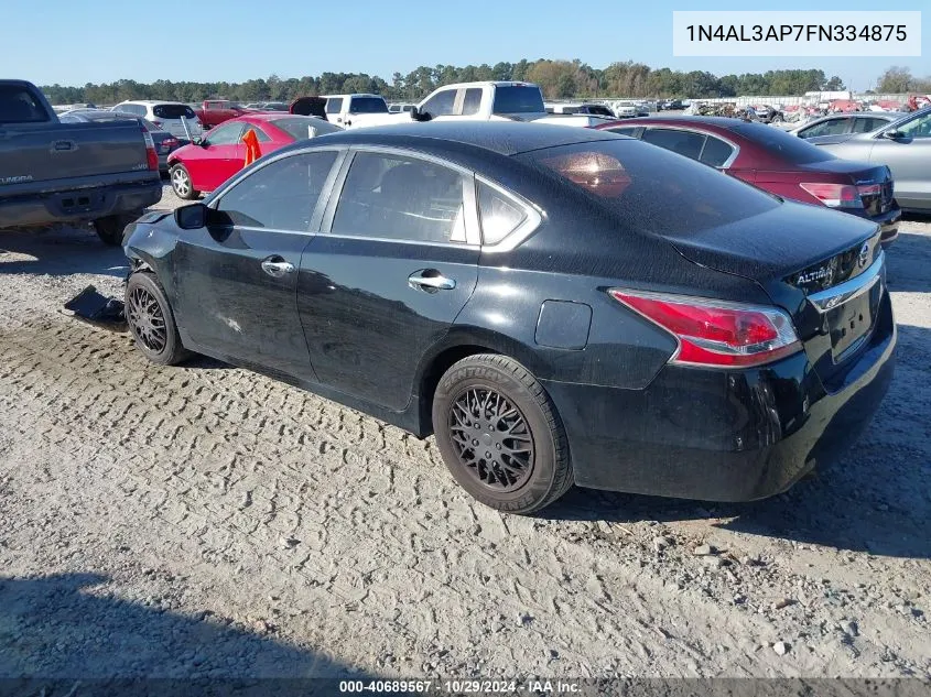 2015 Nissan Altima 2.5 S VIN: 1N4AL3AP7FN334875 Lot: 40689567