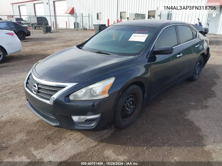 2015 Nissan Altima 2.5/2.5 S/2.5 Sl/2.5 Sv VIN: 1N4AL3AP3FN318706 Lot: 40701459