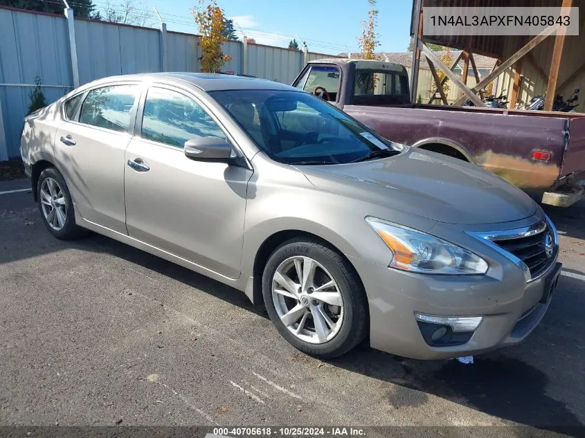 2015 Nissan Altima 2.5 Sl VIN: 1N4AL3APXFN405843 Lot: 40705618