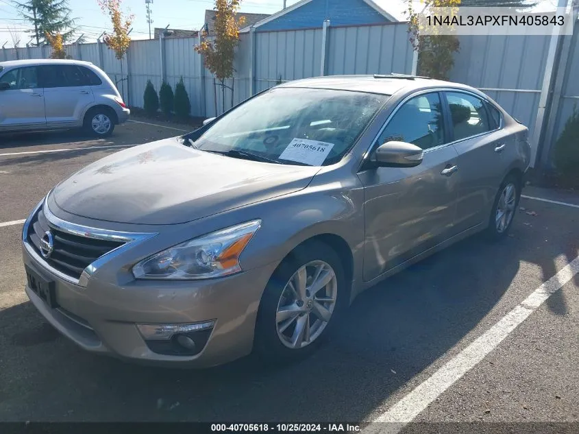 2015 Nissan Altima 2.5 Sl VIN: 1N4AL3APXFN405843 Lot: 40705618