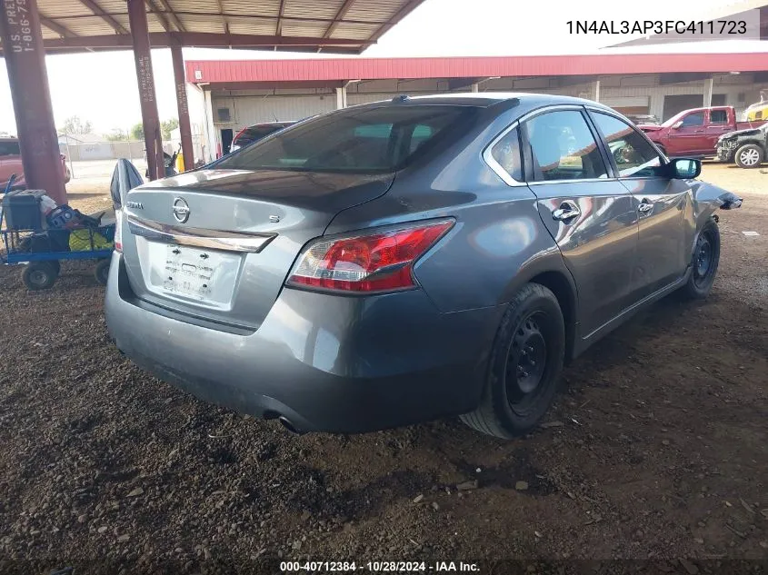 2015 Nissan Altima 2.5 S VIN: 1N4AL3AP3FC411723 Lot: 40712384