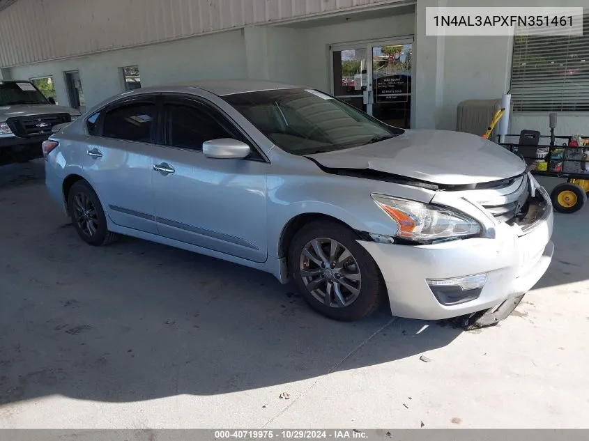 2015 Nissan Altima 2.5 S VIN: 1N4AL3APXFN351461 Lot: 40719975