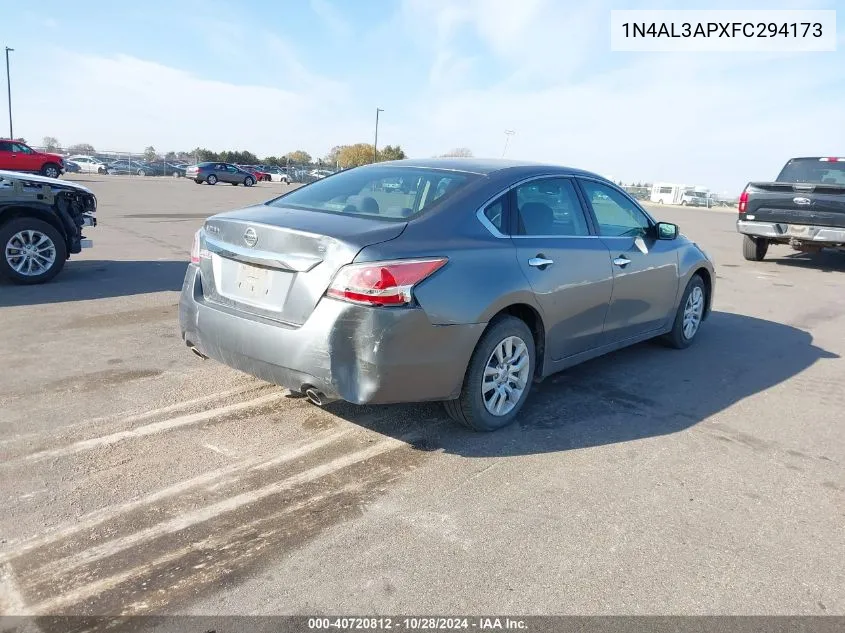 2015 Nissan Altima 2.5/2.5 S/2.5 Sl/2.5 Sv VIN: 1N4AL3APXFC294173 Lot: 40720812