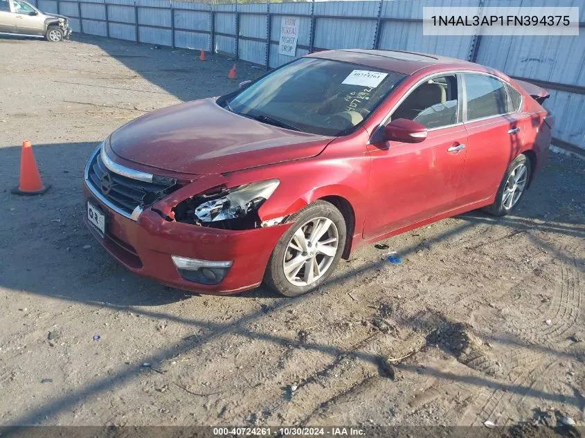 2015 Nissan Altima 2.5/S/Sv/Sl VIN: 1N4AL3AP1FN394375 Lot: 40724261