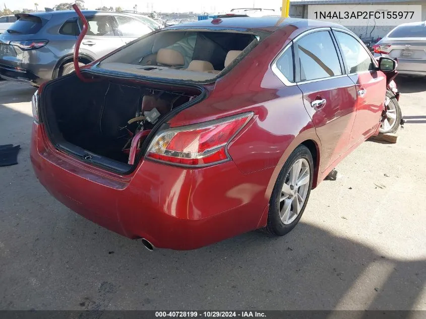 2015 Nissan Altima 2.5 Sl VIN: 1N4AL3AP2FC155977 Lot: 40728199