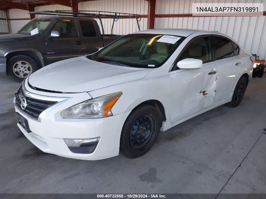 2015 Nissan Altima 2.5 S VIN: 1N4AL3AP7FN319891 Lot: 40732555