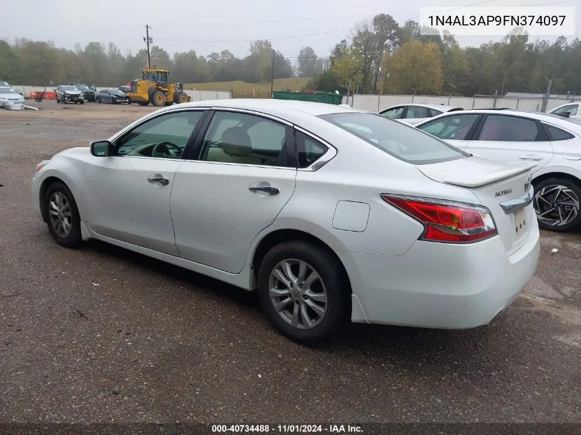 2015 Nissan Altima 2.5 S VIN: 1N4AL3AP9FN374097 Lot: 40734488