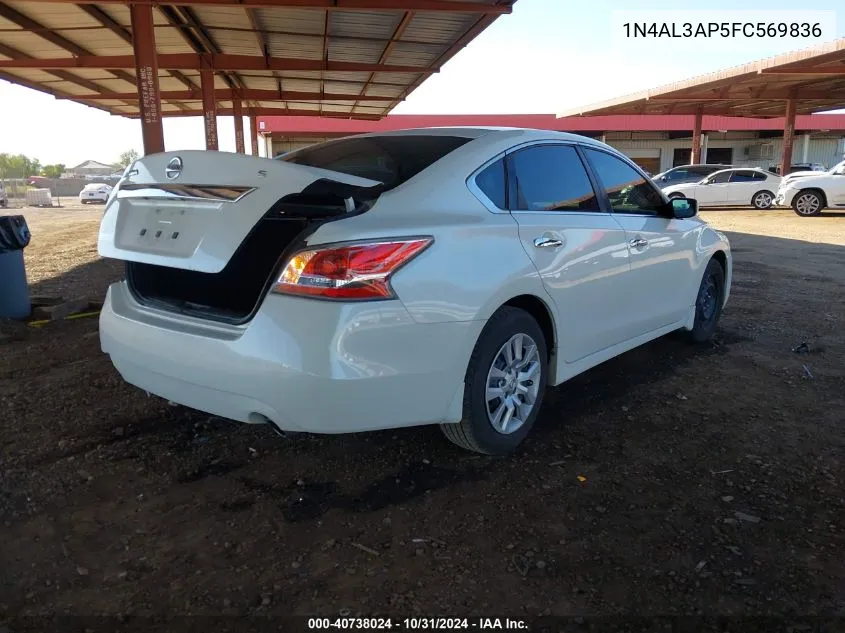 2015 Nissan Altima 2.5 S VIN: 1N4AL3AP5FC569836 Lot: 40738024