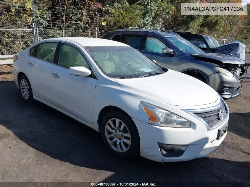 2015 Nissan Altima 2.5 S VIN: 1N4AL3AP3FC417036 Lot: 40738097