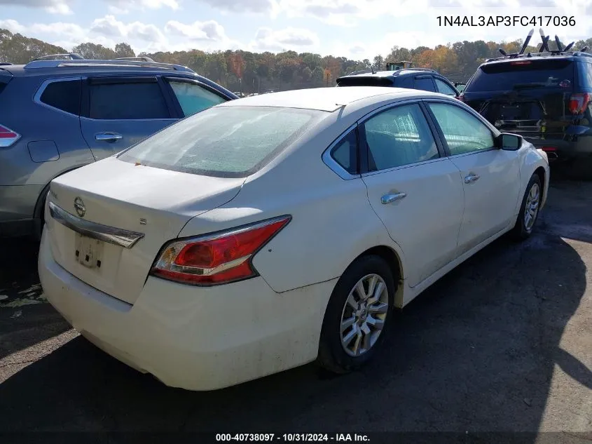 2015 Nissan Altima 2.5 S VIN: 1N4AL3AP3FC417036 Lot: 40738097