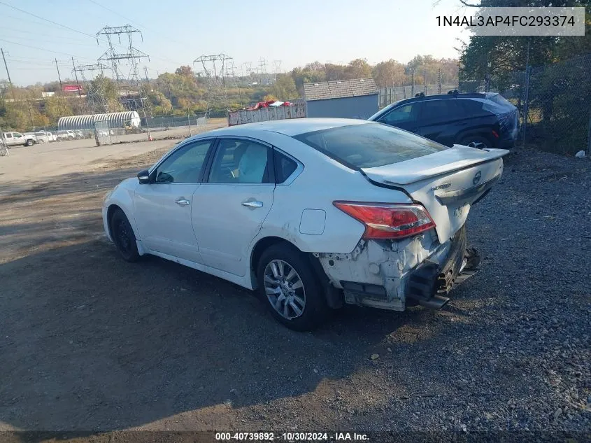 2015 Nissan Altima 2.5 S VIN: 1N4AL3AP4FC293374 Lot: 40739892