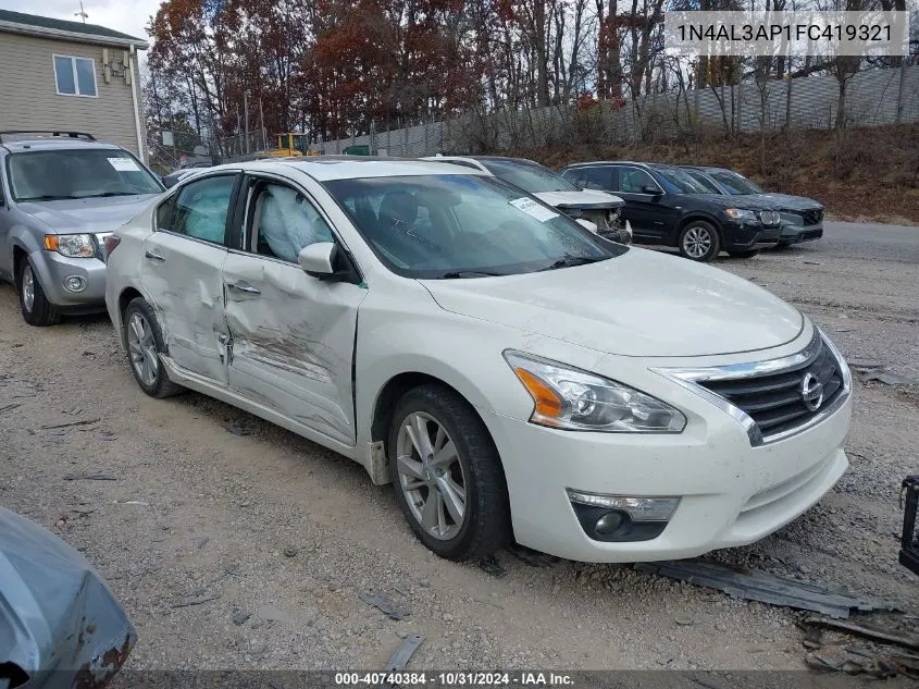 2015 Nissan Altima 2.5 Sv VIN: 1N4AL3AP1FC419321 Lot: 40740384