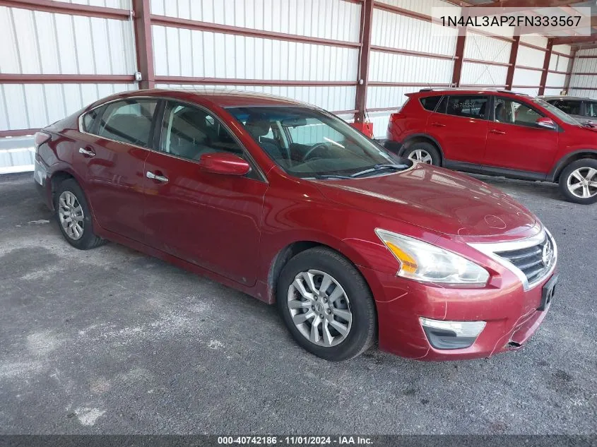 2015 Nissan Altima 2.5 S VIN: 1N4AL3AP2FN333567 Lot: 40742186