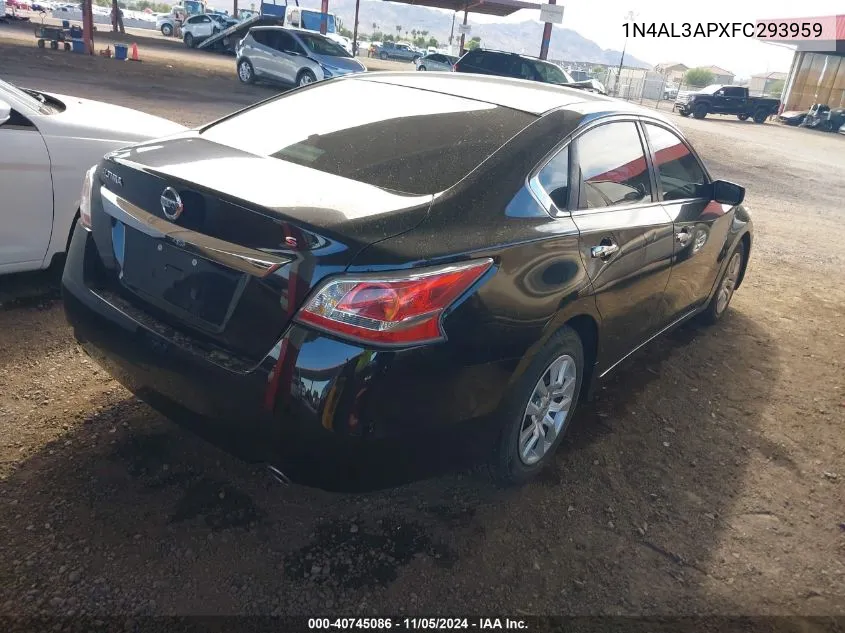 2015 Nissan Altima 2.5/2.5 S/2.5 Sl/2.5 Sv VIN: 1N4AL3APXFC293959 Lot: 40745086