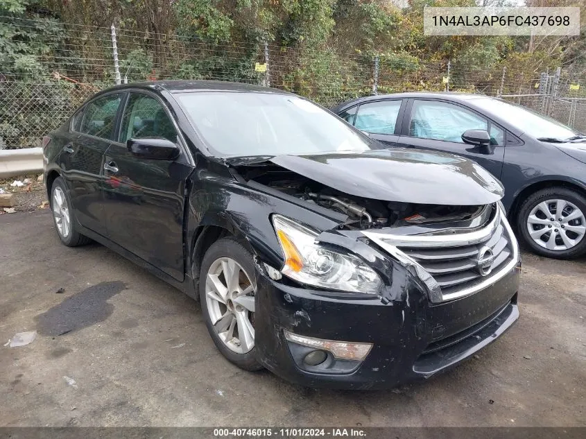 2015 Nissan Altima 2.5/2.5 S/2.5 Sl/2.5 Sv VIN: 1N4AL3AP6FC437698 Lot: 40746015