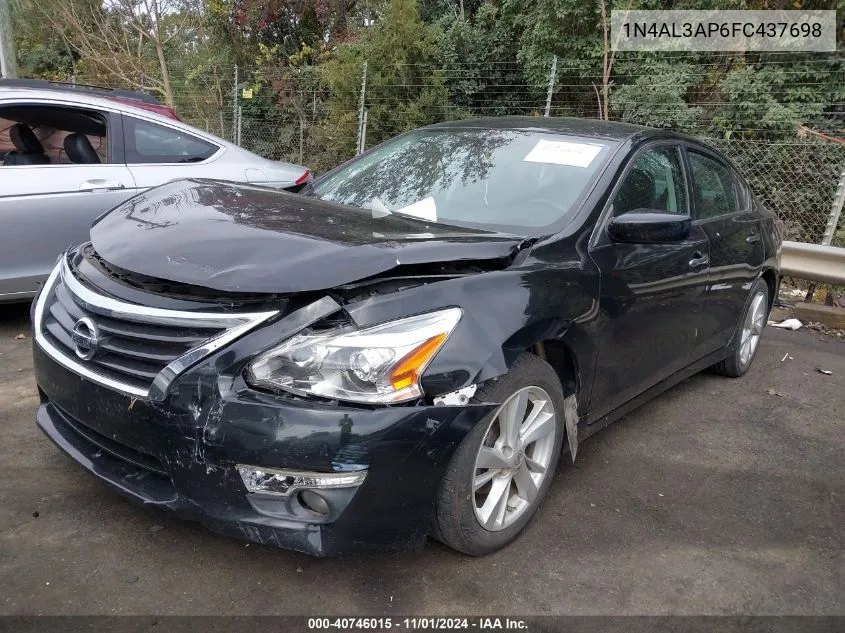 2015 Nissan Altima 2.5/2.5 S/2.5 Sl/2.5 Sv VIN: 1N4AL3AP6FC437698 Lot: 40746015