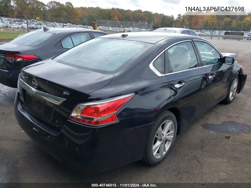 2015 Nissan Altima 2.5/2.5 S/2.5 Sl/2.5 Sv VIN: 1N4AL3AP6FC437698 Lot: 40746015