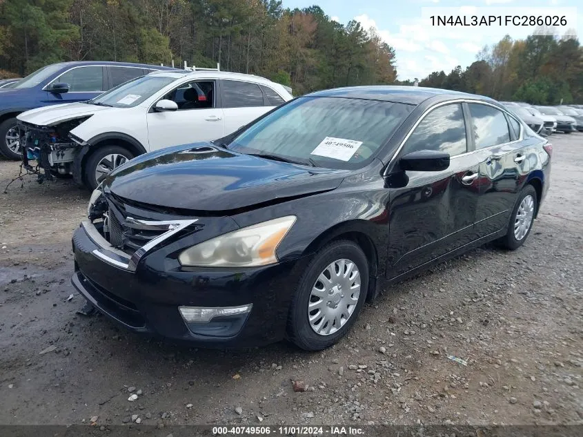 2015 Nissan Altima 2.5 S VIN: 1N4AL3AP1FC286026 Lot: 40749506