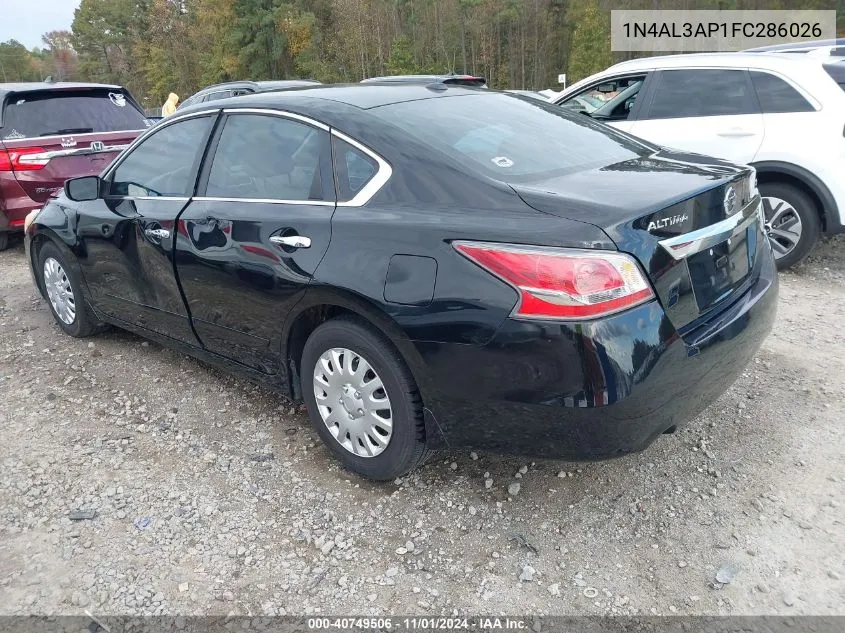 2015 Nissan Altima 2.5 S VIN: 1N4AL3AP1FC286026 Lot: 40749506