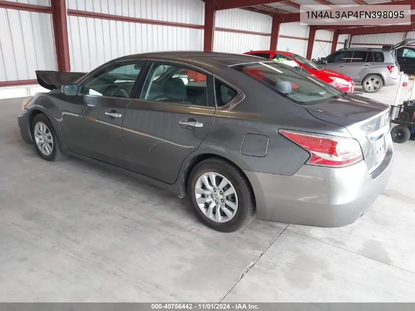 2015 Nissan Altima 2.5/2.5 S/2.5 Sl/2.5 Sv VIN: 1N4AL3AP4FN398095 Lot: 40756442