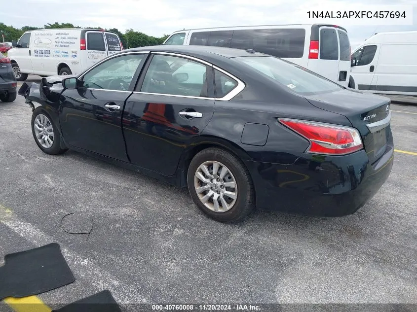 2015 Nissan Altima 2.5/2.5 S/2.5 Sl/2.5 Sv VIN: 1N4AL3APXFC457694 Lot: 40760008