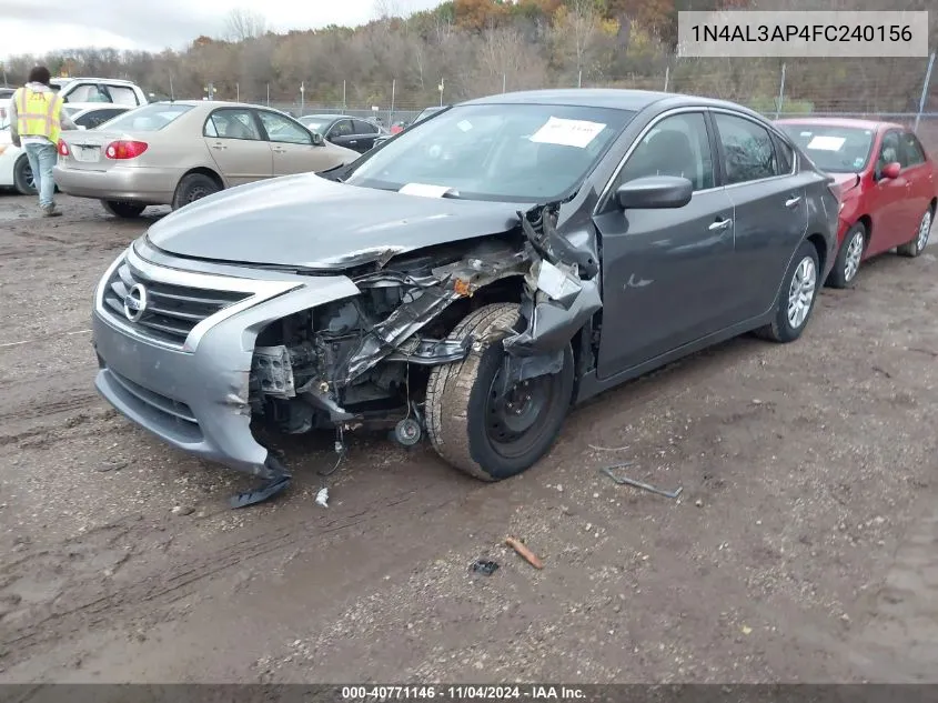 2015 Nissan Altima 2.5/2.5 S/2.5 Sl/2.5 Sv VIN: 1N4AL3AP4FC240156 Lot: 40771146