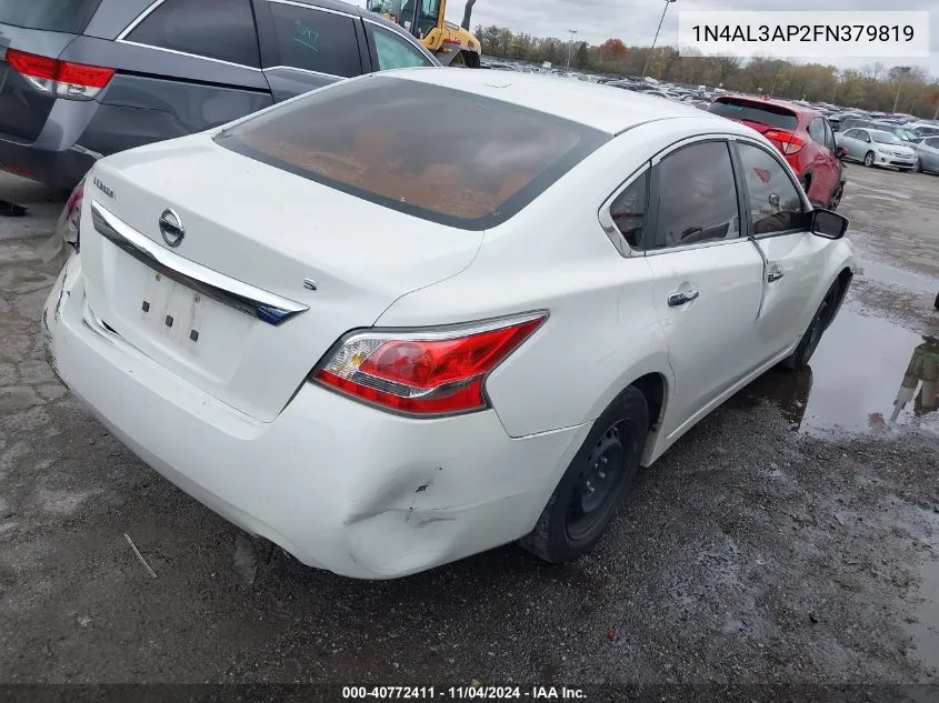 2015 Nissan Altima 2.5/2.5 S/2.5 Sl/2.5 Sv VIN: 1N4AL3AP2FN379819 Lot: 40772411