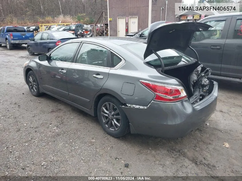 2015 Nissan Altima 2.5 S VIN: 1N4AL3AP3FN406574 Lot: 40780623