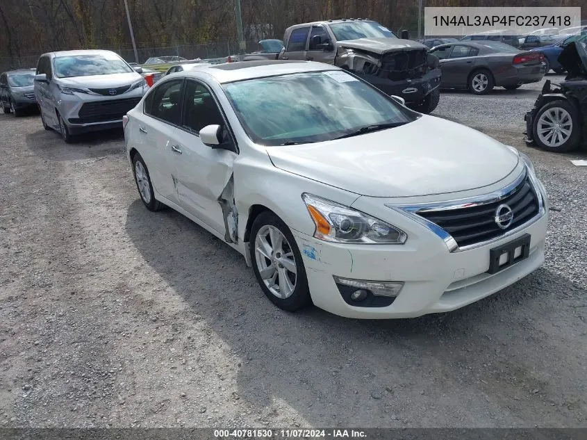 2015 Nissan Altima 2.5 Sl VIN: 1N4AL3AP4FC237418 Lot: 40781530