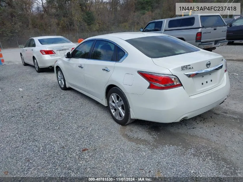 2015 Nissan Altima 2.5 Sl VIN: 1N4AL3AP4FC237418 Lot: 40781530