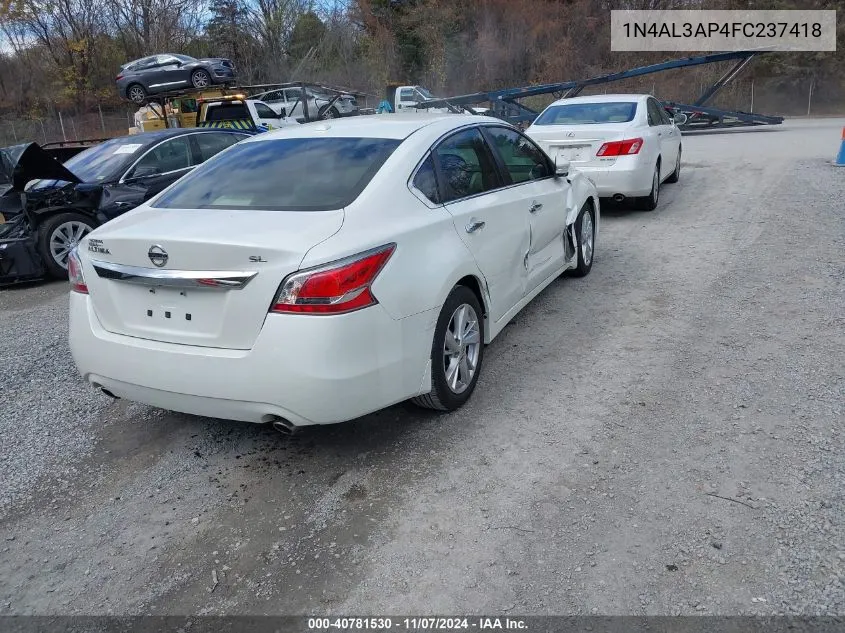 2015 Nissan Altima 2.5 Sl VIN: 1N4AL3AP4FC237418 Lot: 40781530