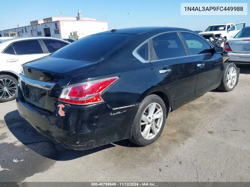 2015 Nissan Altima 2.5 Sv VIN: 1N4AL3AP9FC449988 Lot: 40799549