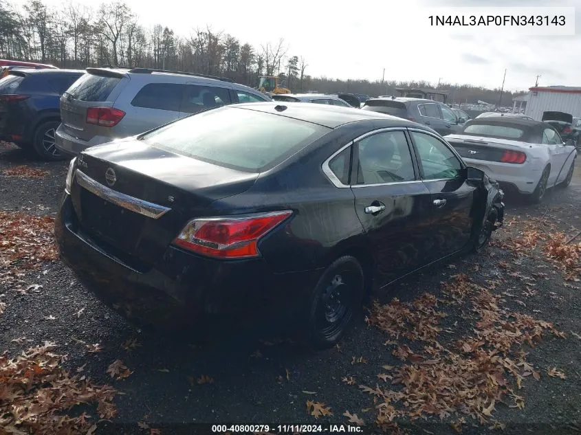 2015 Nissan Altima 2.5 S VIN: 1N4AL3AP0FN343143 Lot: 40800279