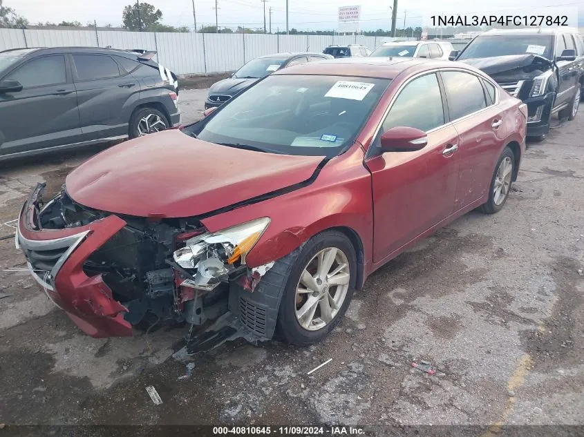 1N4AL3AP4FC127842 2015 Nissan Altima 2.5 Sv